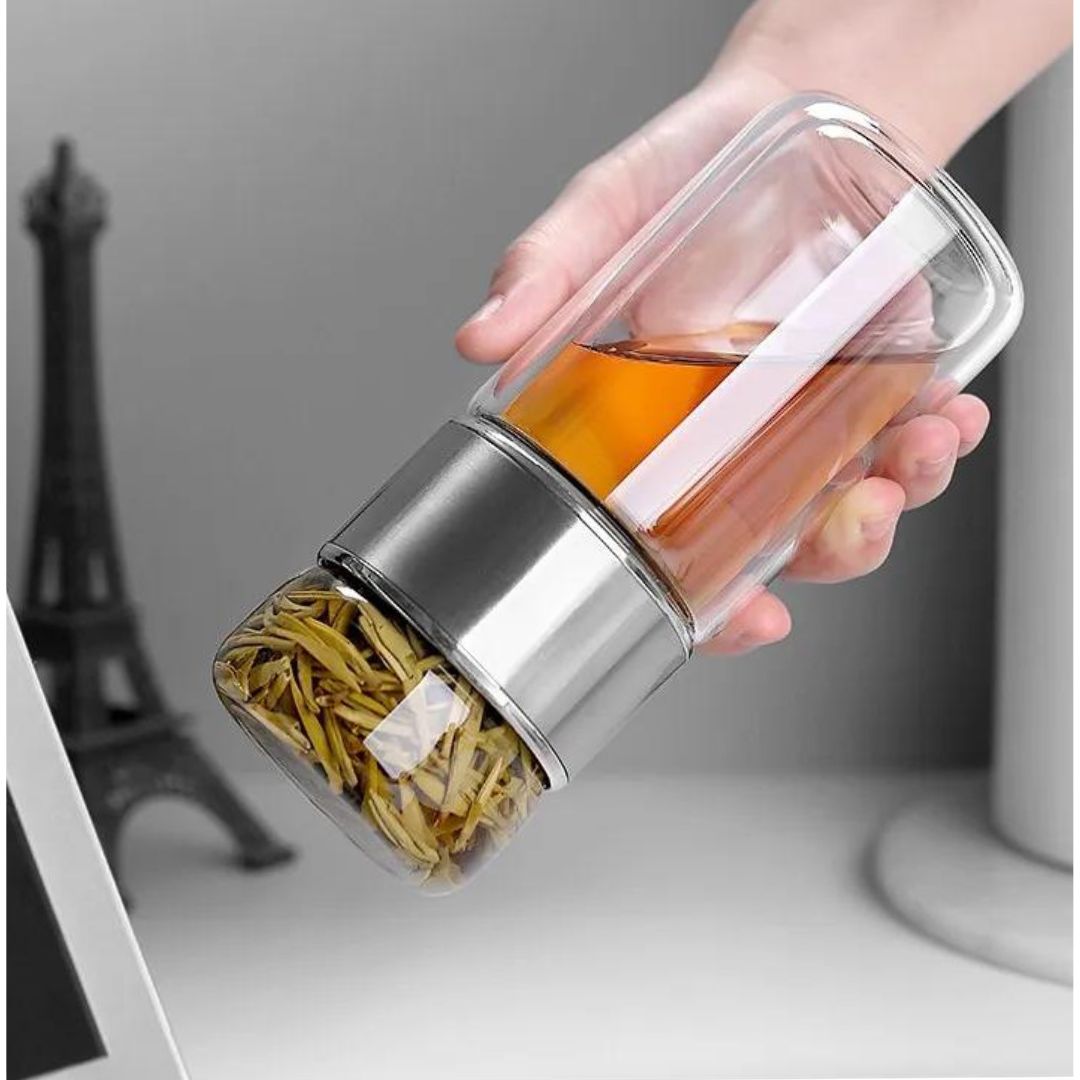 Steep Cup - Elegant Glass Infuser Bottle